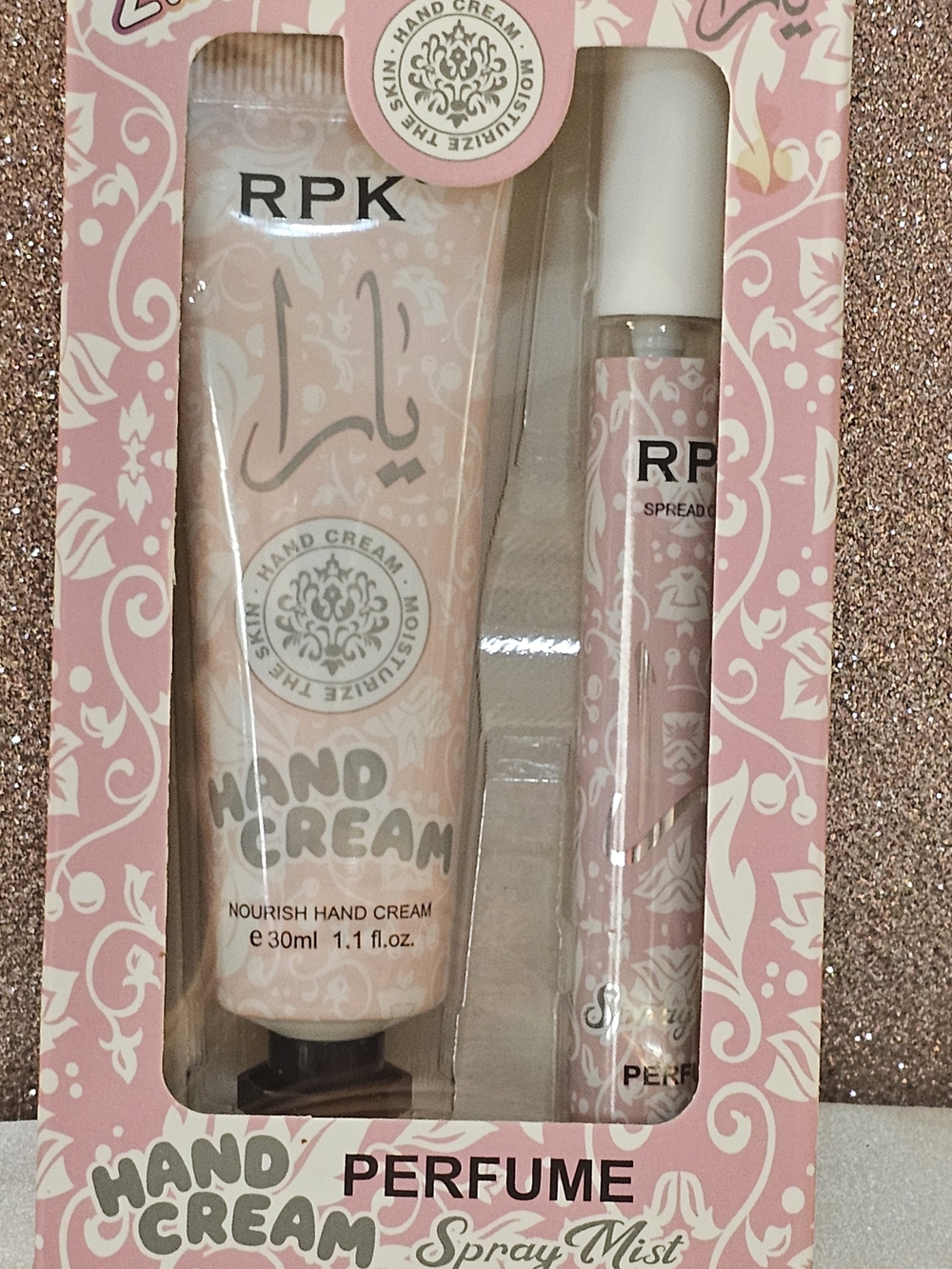 Pink Hand Cream & Perfume Spray Mist - Nourishing Moisture Duo